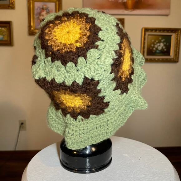 Granny Square Sun Hat handmade Boho - Picture 8 of 16
